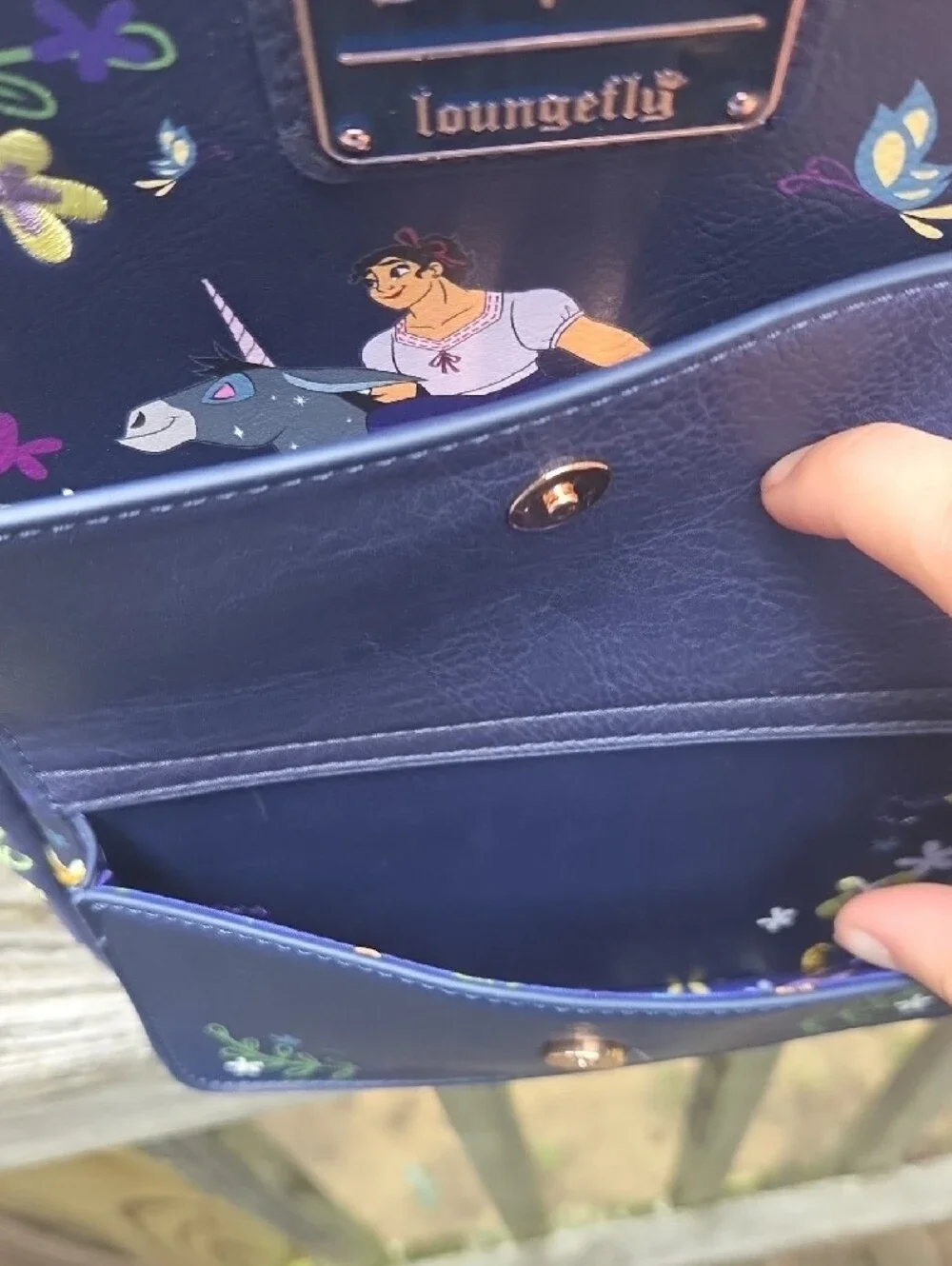 Loungefly Navy Floral 'Being Strong is Fabulous' Mini Backpack